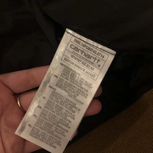 Carhartt Wip Ashton Bomber Jacket Hamilton Brown XL - Picture 7 of 8